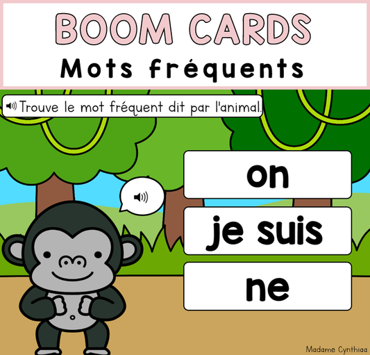 Boom Cards - Mots fréquents - Semaine 4