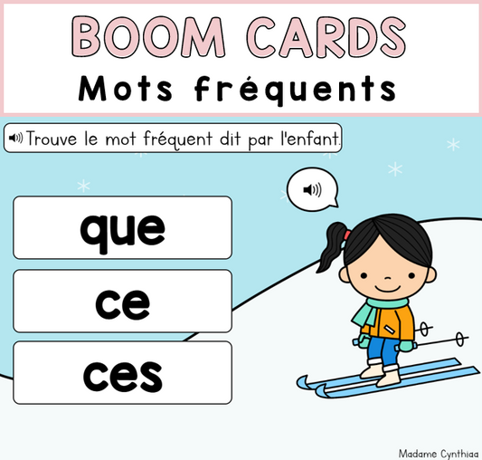 Boom Cards - Mots fréquents - Semaine 6