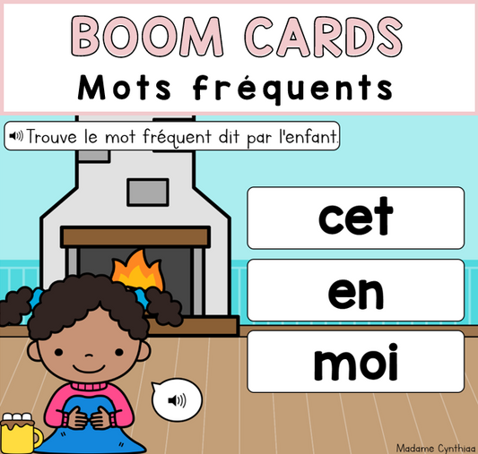 Boom Cards - Mots fréquents - Semaine 7