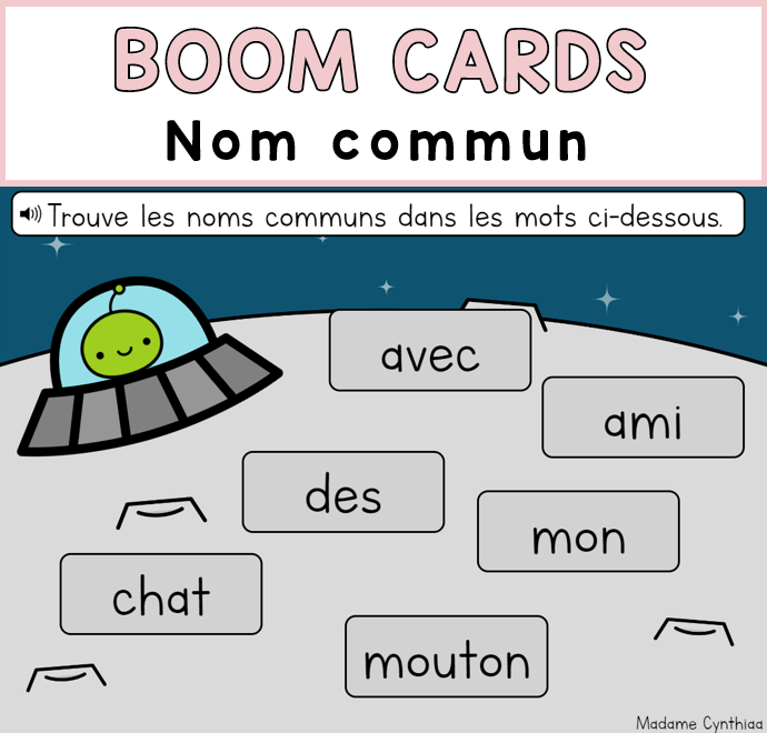 Boom Cards - Nom commun