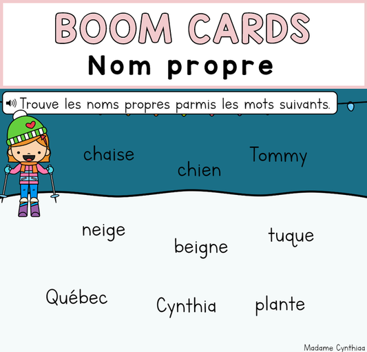 Boom Cards - Nom propre