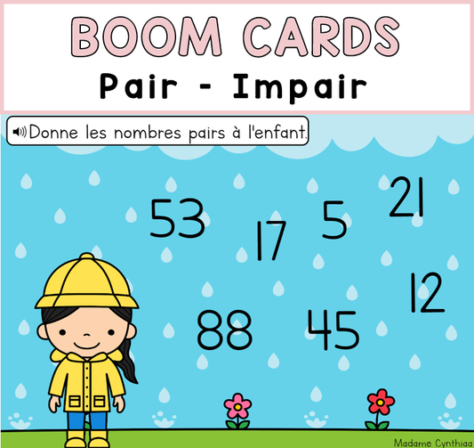 Boom Cards - Pair/impair