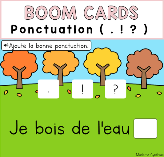 Boom Cards - Ponctuation