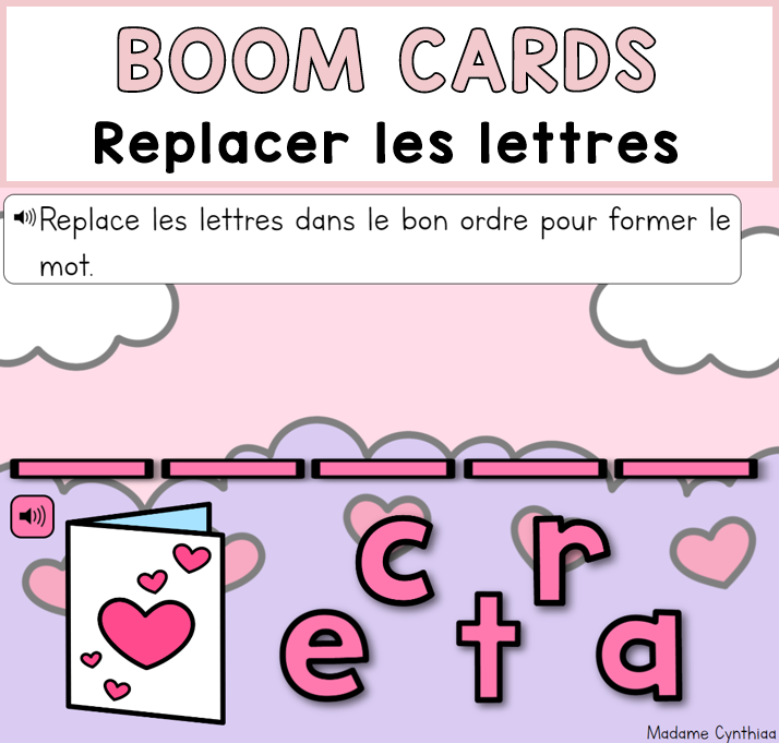 Boom Cards - Replacer les lettres