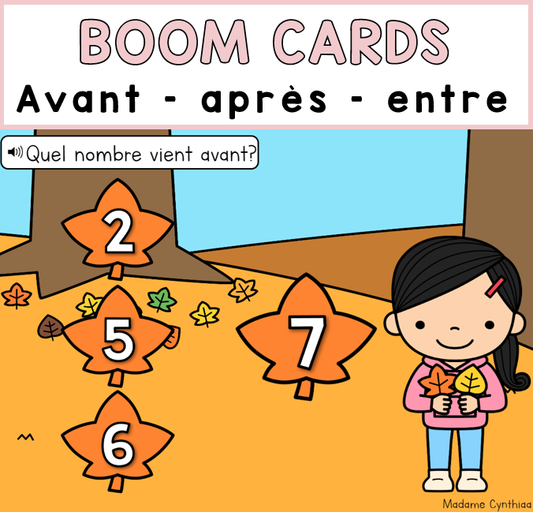 Boom Cards - Avant/après/entre 0-20
