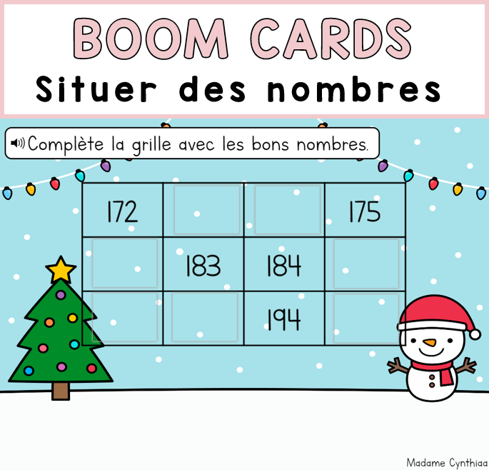 Boom Cards - Situer des nombres 0-200