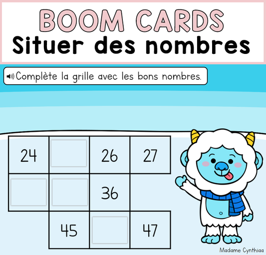 Boom Cards - Situer des nombres