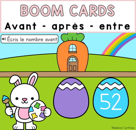 Boom Cards - Avant/après/entre 0-70