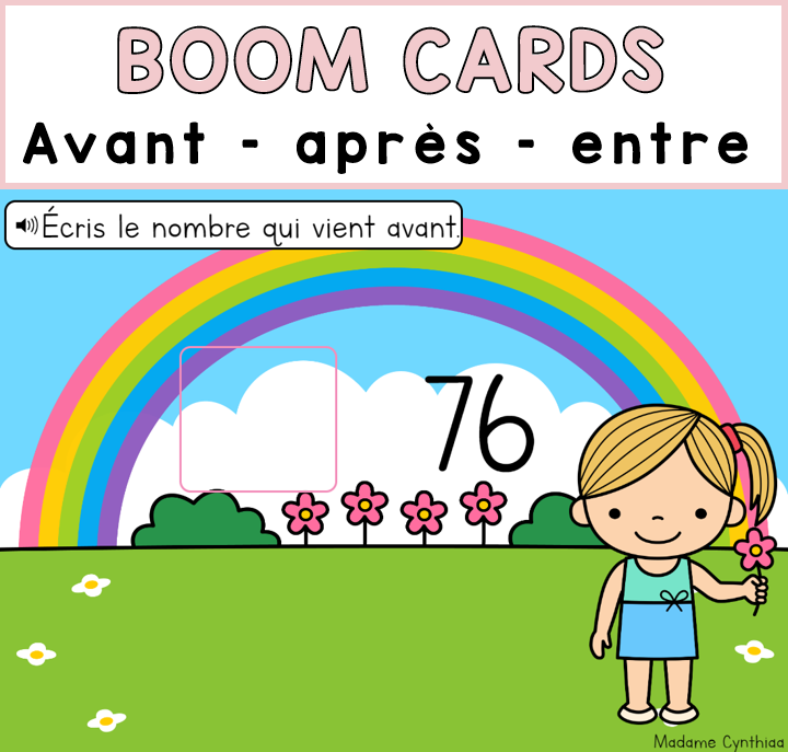 Boom Cards - Avant/après/entre 0-100