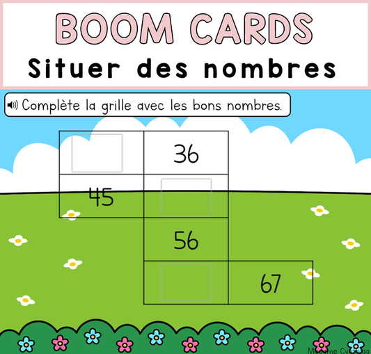 Boom Cards - Situer des nombres