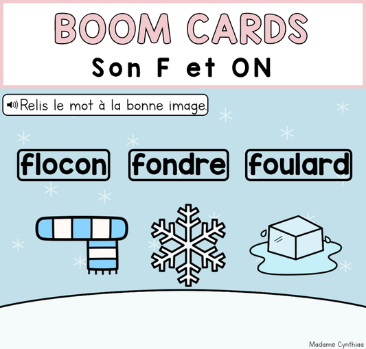 Boom Cards - Son F - ON