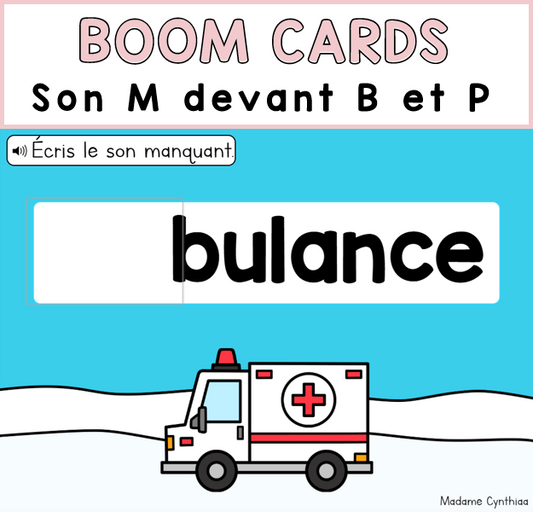Boom Cards - Son M devant B et P