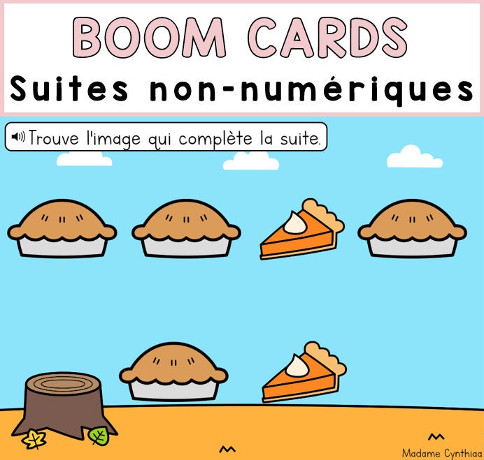 Boom Cards - Suites non-numériques