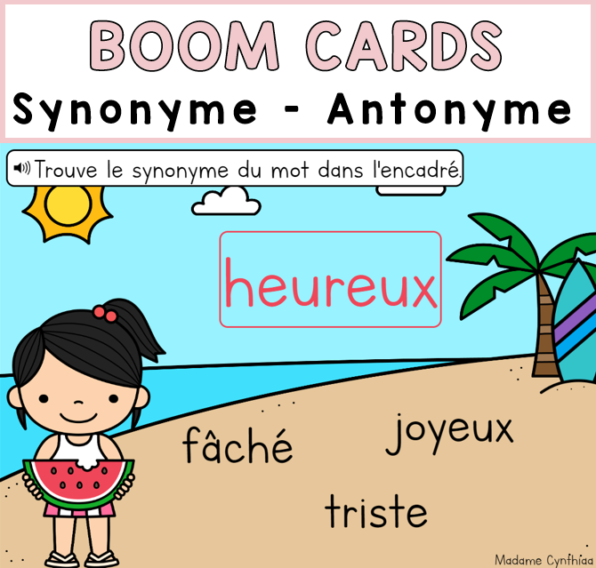 Boom Cards - Synonyme / Antonyme