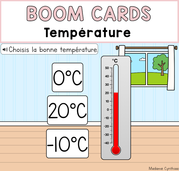 Boom Cards - Température