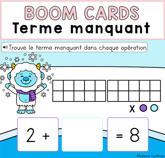 Boom Cards - Termes manquants