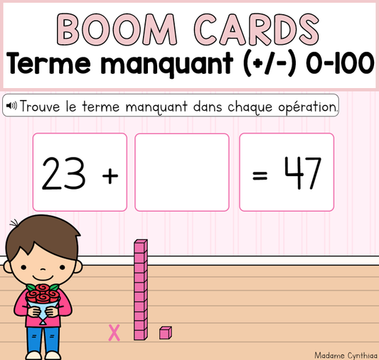 Boom Cards - Termes manquants