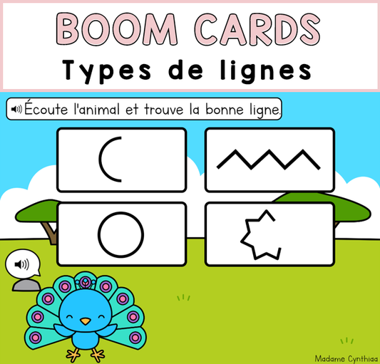 Boom Cards - Types de lignes