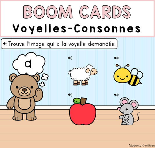 Boom Cards - Voyelles - Consonnes