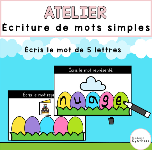 Atelier - Écriture mots (Pâques)