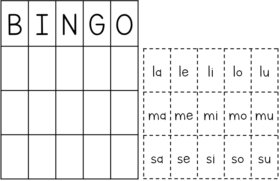 Bingo - Syllabes simples