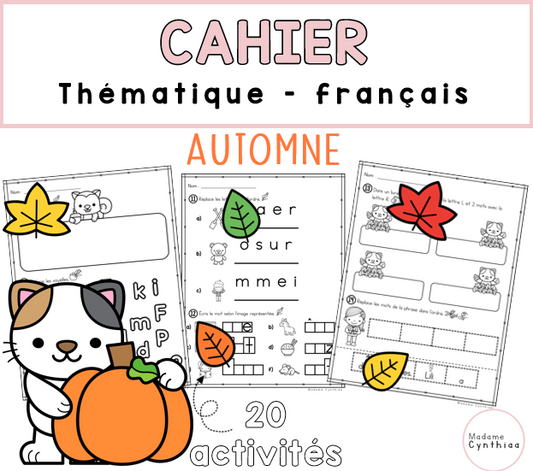 Cahier français - 1re année