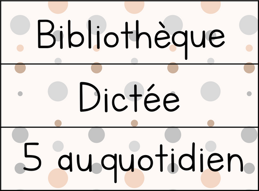 Menu du jour - sans images