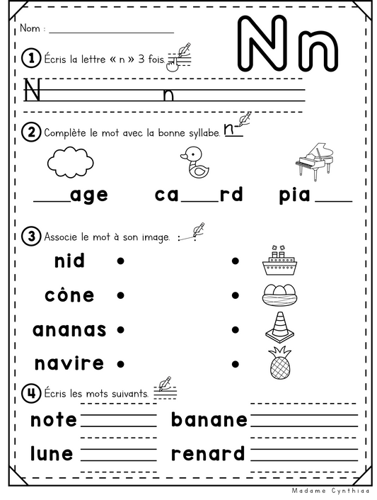 Activité - Lettre n