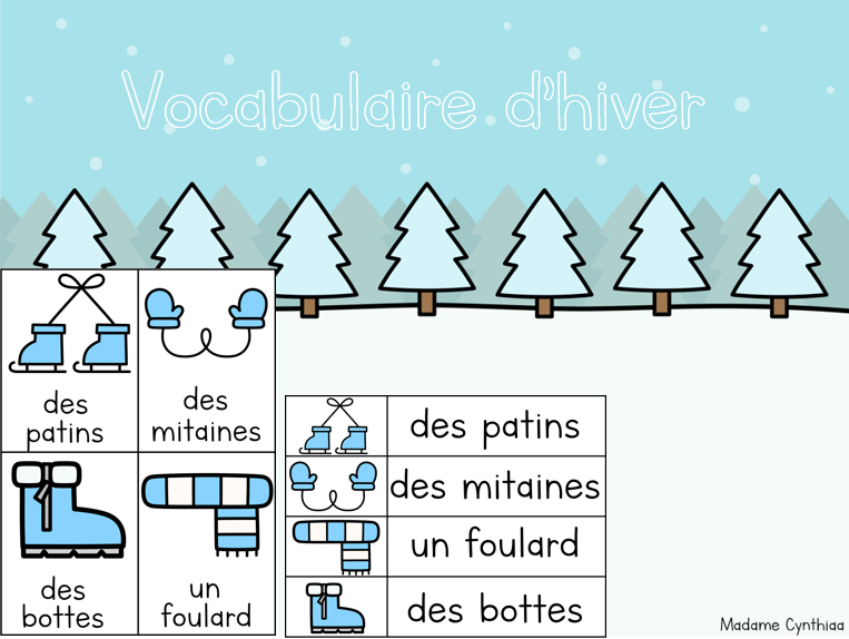 Vocabulaire - Hiver